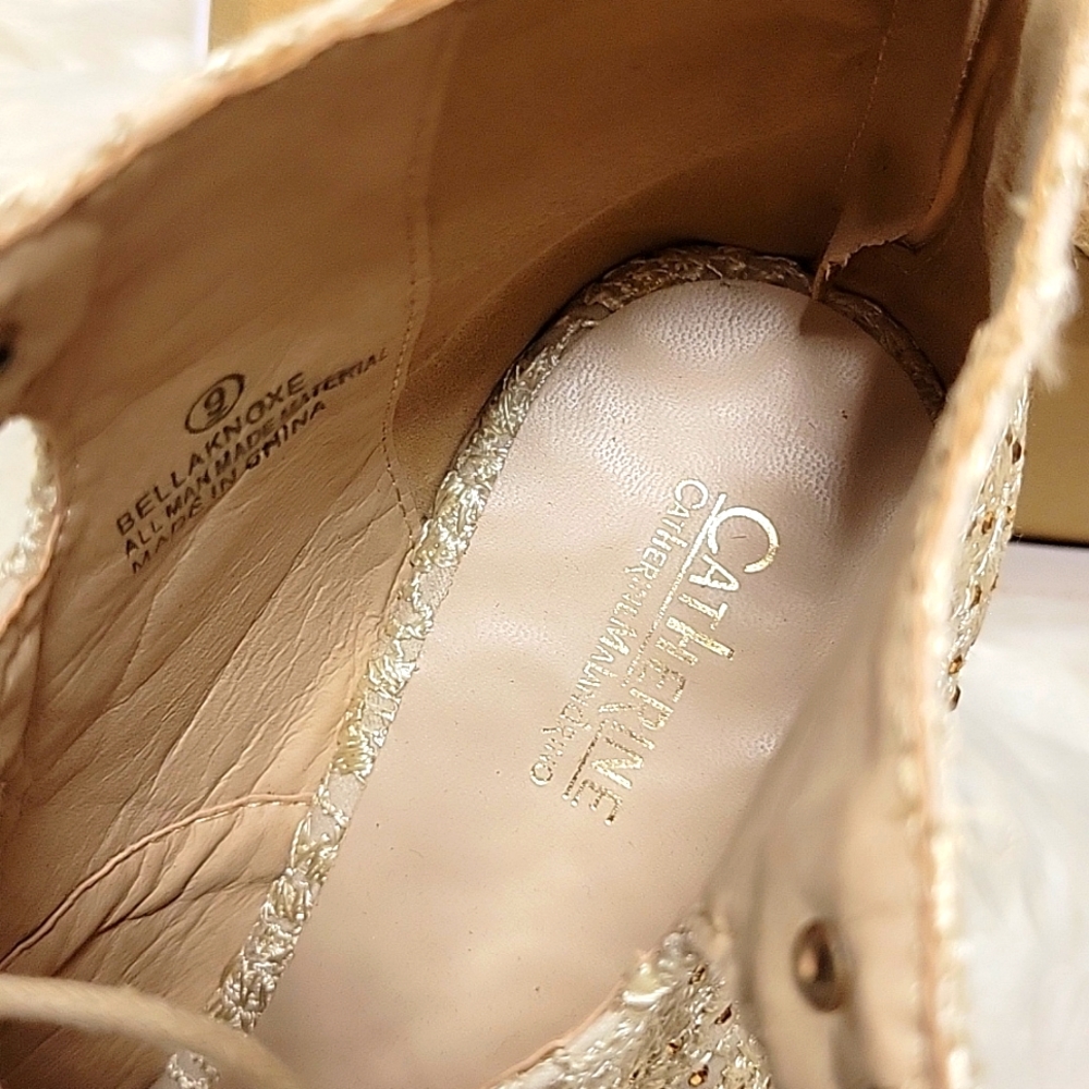 Catherine Malandrino Women's Cream Espadrilles Bemecall Wedge Shoe Size 9 - Picture 5 of 5